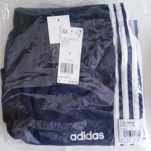 Adidas Mens cotton blend track pants. Navy. NWT - Picture 6 of 7
